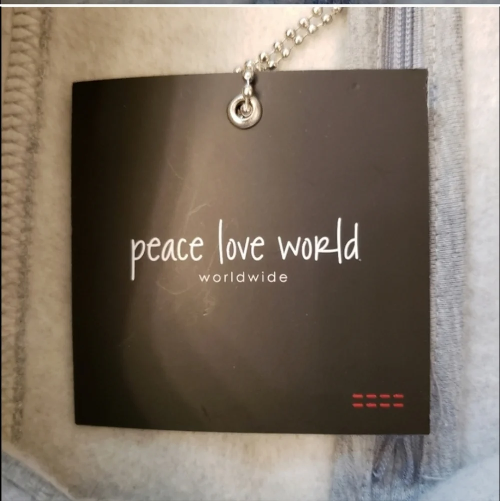 Peace Love World Skirt Fleece Lined Gray Size XS Brand New With Tags